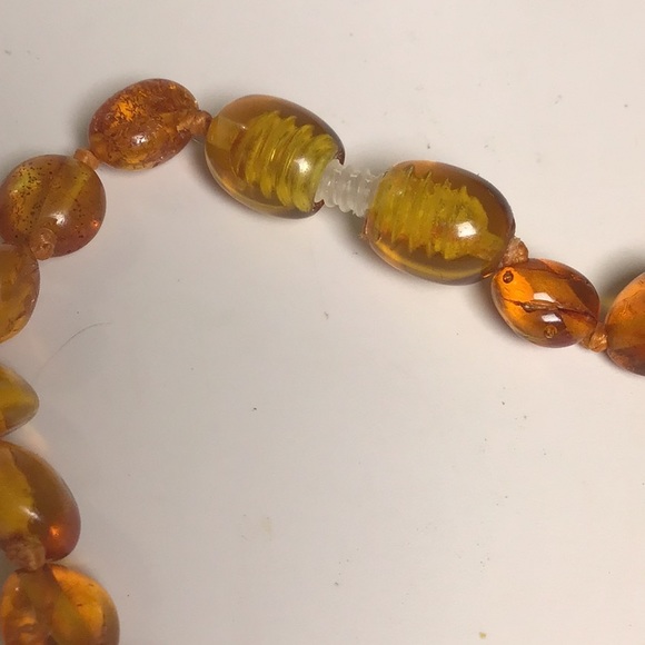 Honey Baltic Amber Baby Necklace - Picture 4 of 5